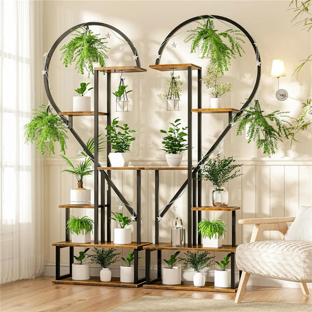 plant-stand-half-heart-shaped-multiple-planter-rack-flower-display-home-creative-half-heart-ladder-hanging-plant-shelf-rack