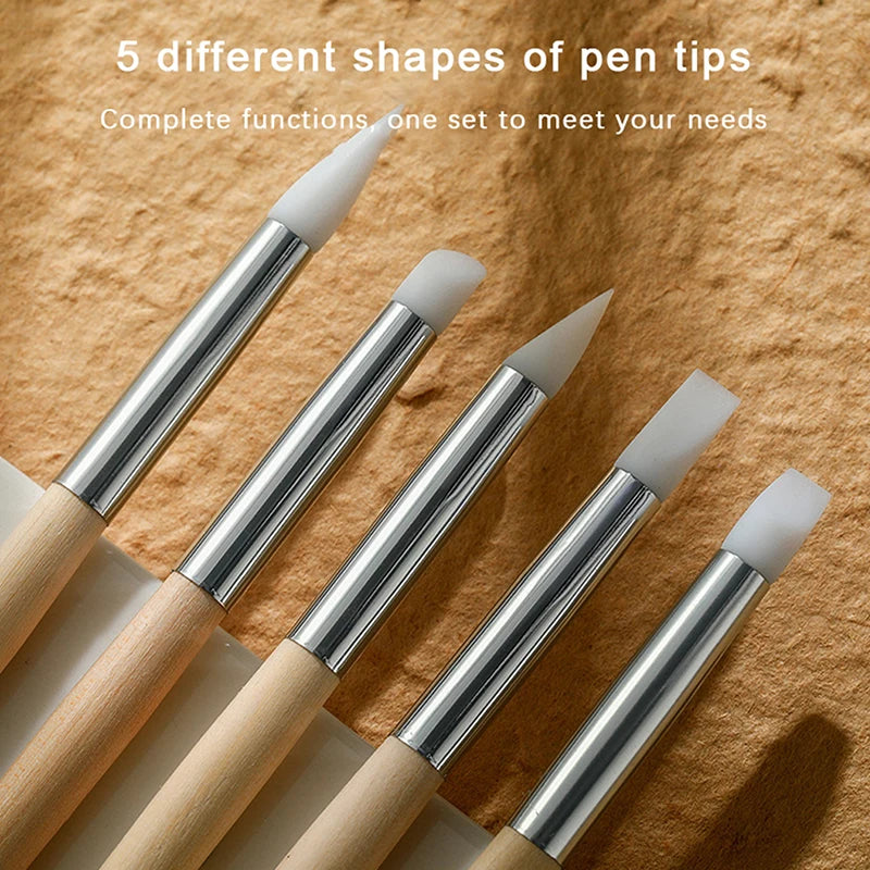 High quality wood watch dial cleaning pen carving emboss manicure brushes dust cleaner repair tools for clock 1pcs