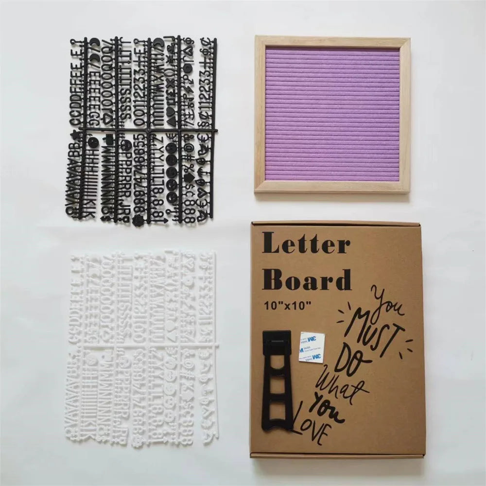 10*10 felt letter decorative boards wood message board birthday party letterboard 460 letters photo frame with bracket