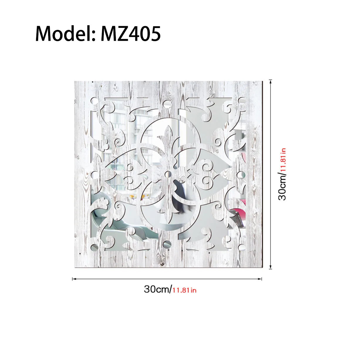 Rustic living room bedroom wall decor mirror wood farmhouse window frame hallway home decoration vintage decorative