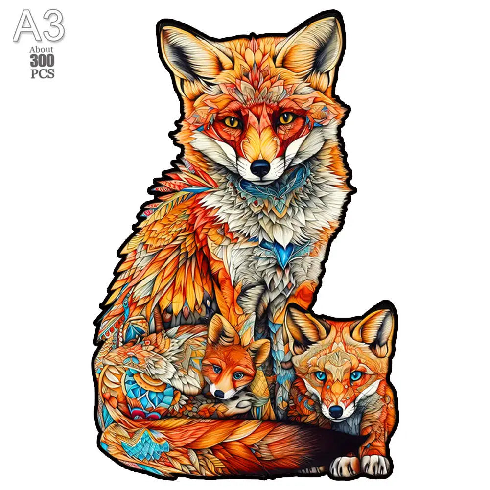 Lovely cat wood jigsaws creative games brain twister holiday gifts wooden animal puzzle kids adults high-quality diy