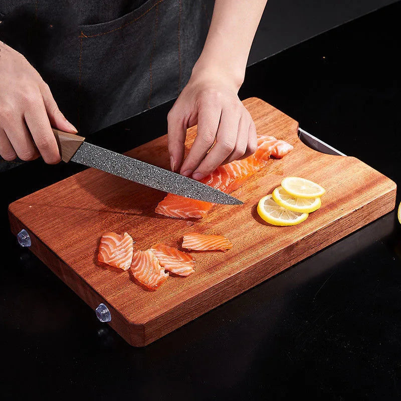 Solid wood cutting board hickened ebony antibacterial mildew kitchen accessories wooden no paint wax