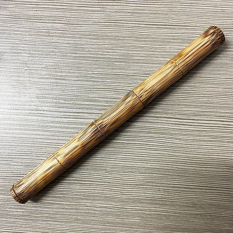 Wood fountain pen handmade natural bamboo fine 0.5mm beautiful golden stripes advanced gift office business collection