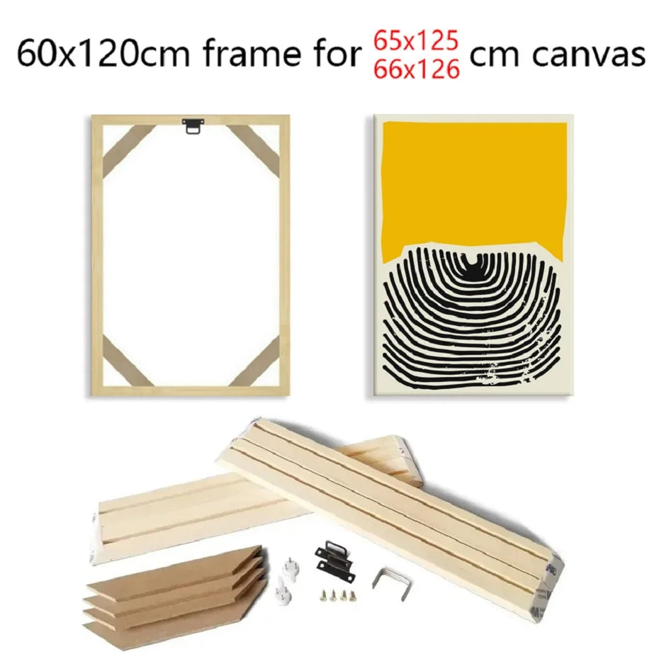 60x120cm wooden frame for 65x125cm canvas prints diamond painting kit picture and poster wood bars wall home decor