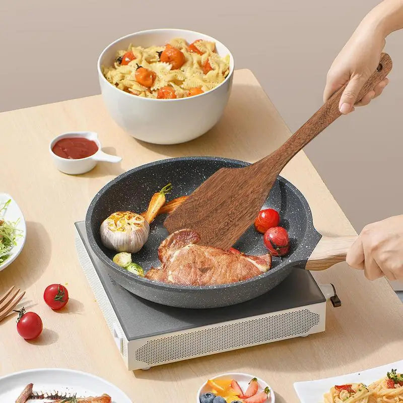 Wooden non-stick scoops natural spatula turner fried shovel kitchen utensils cooking tool for the chef home cook - china