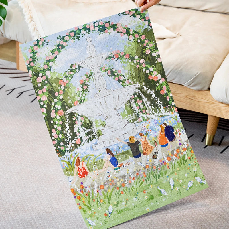 Robotime rolife 1000 piece jigsaw puzzle home decor adults games family fun puzzles educational toys for kids