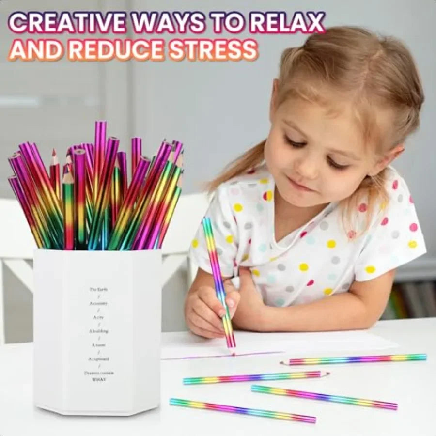 96 pieces rainbow color pencils 4 in 1 wooden colored multi pencil for home office school class - united states