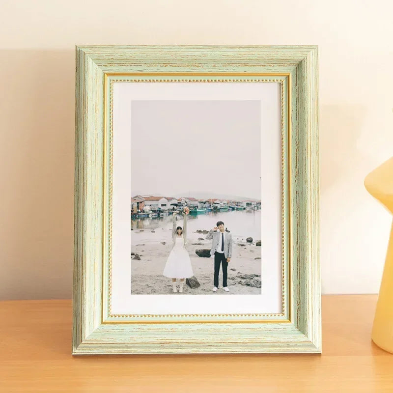 Wooden photo frame stand for kids picture wall hanging living room decor a4 art elegant wood home 6 inch - c