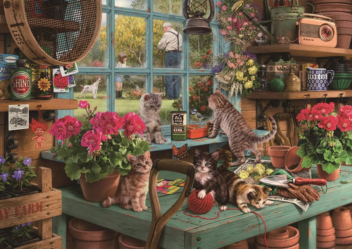 500 pieces jigsaw puzzle naughty cats woode unique gift for adult kids friend animal lover home office bedroom wall