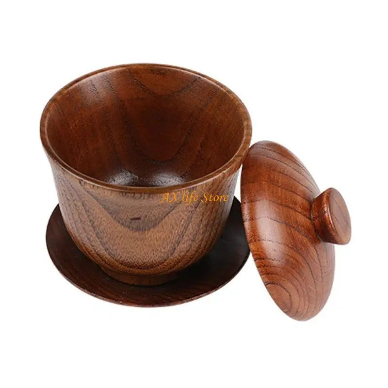 J2ha wooden mugs vintage teacup handmade mug coffee espresso tea cups log solid material for kitchen