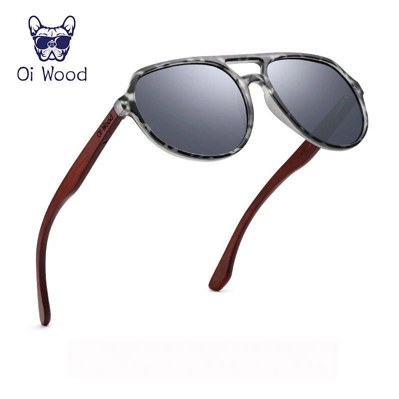 Oi wood brand natural wooden sunglasses for men women polarized oculos de sol