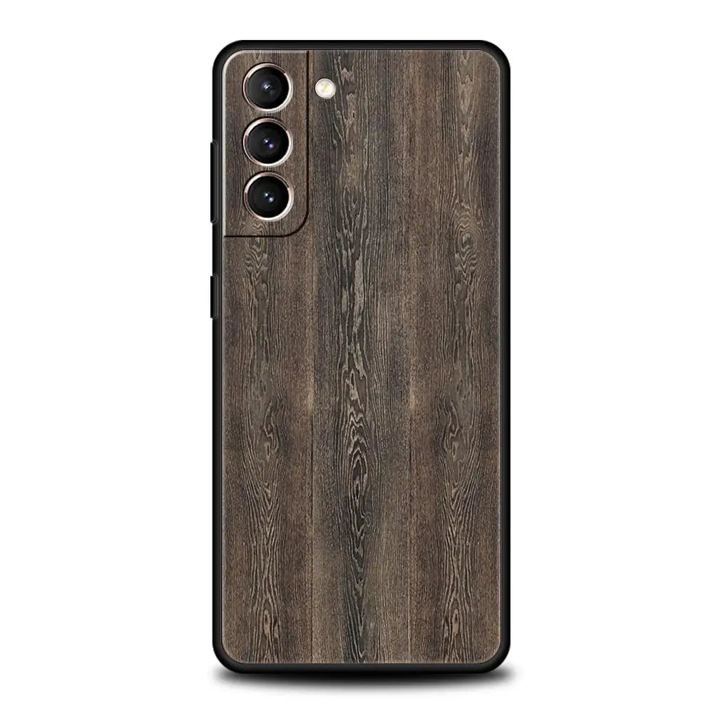 Carved wood case for samsung galaxy s22 s21 s20 ultra fe 5g s24 s9 s10 plus s23 s10e silicone phone cover shell black