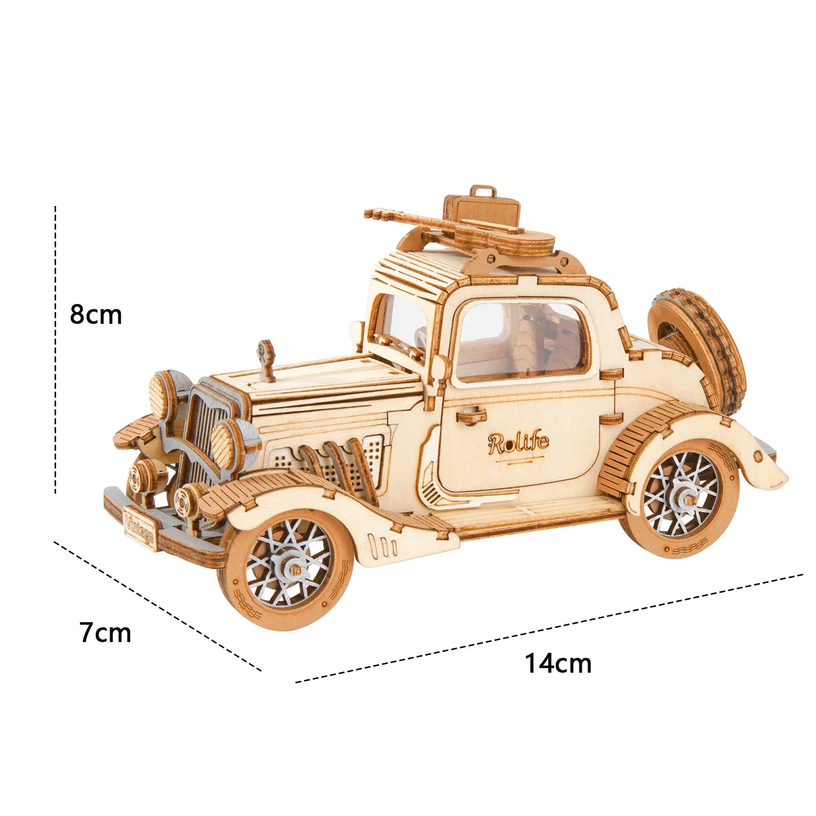 Robotime rolife vintage car model 3d wooden puzzle toys for chilidren kids adult tg504 - united states
