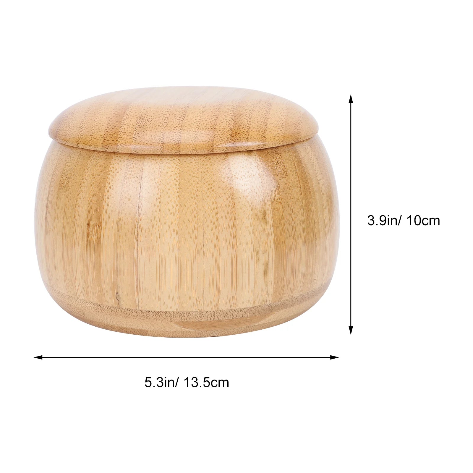 Solid wood chess can stones holder go jar with cover tea storage container bamboo material games accessories - khaki