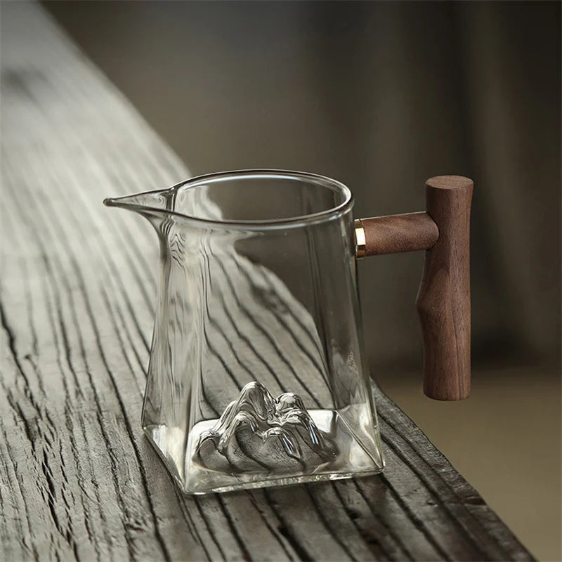 square-bottom-snow-mountain-heat-resistant-glass-fair-cup-tea-pitcher-with-wooden-handle-chahai-kung-fu-tea-divider-tea-set-acce