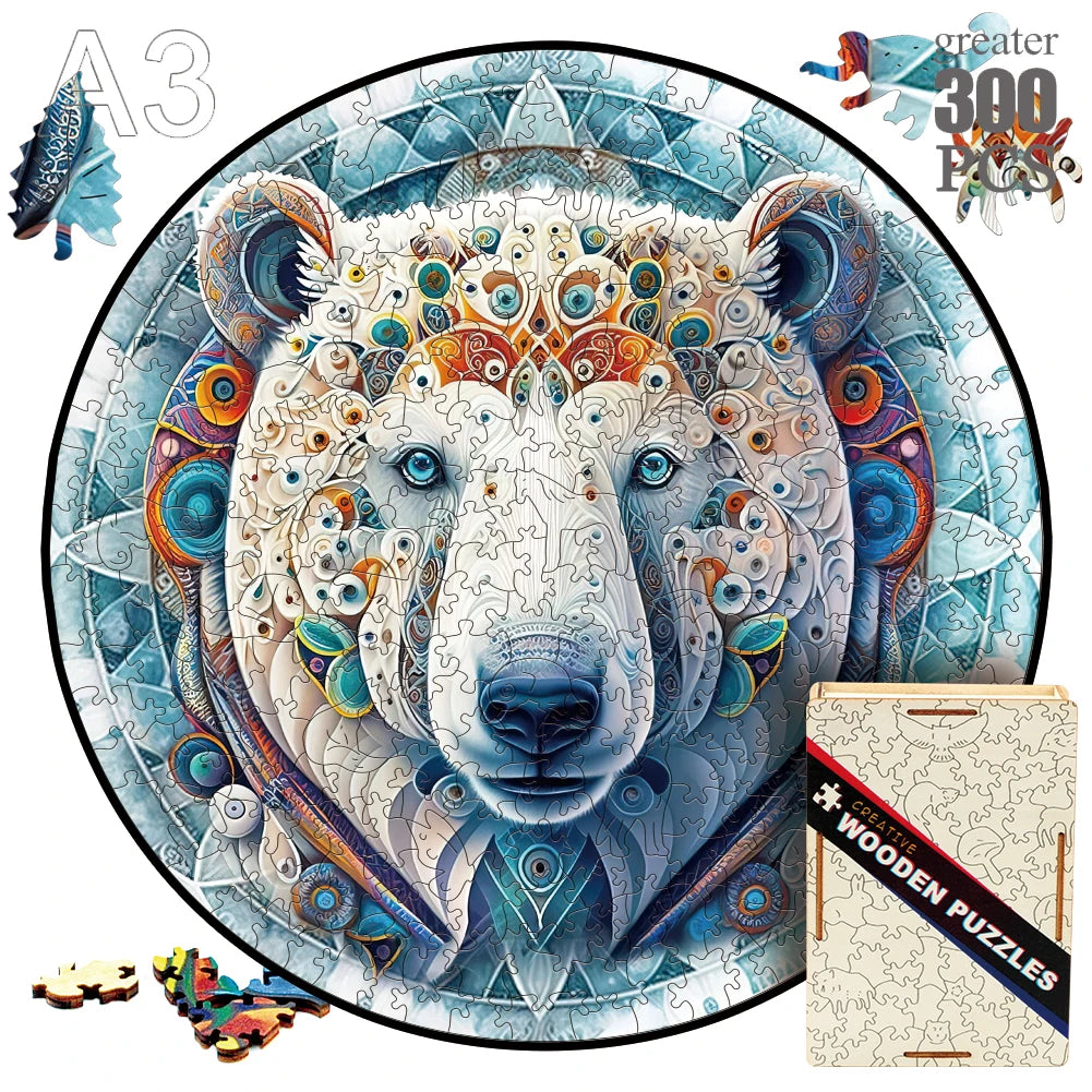 Animal wood puzzle cat fox peacock montessori toys for innovative jigsaw children diy crafts novel products