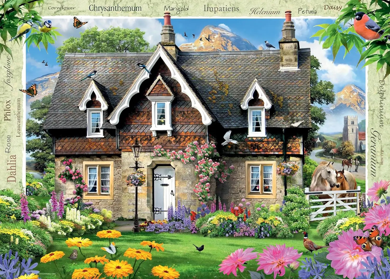 300/500/1000 pcs european style houses wooden jigsaw puzzle fun activity gift for family birthday party bedroom