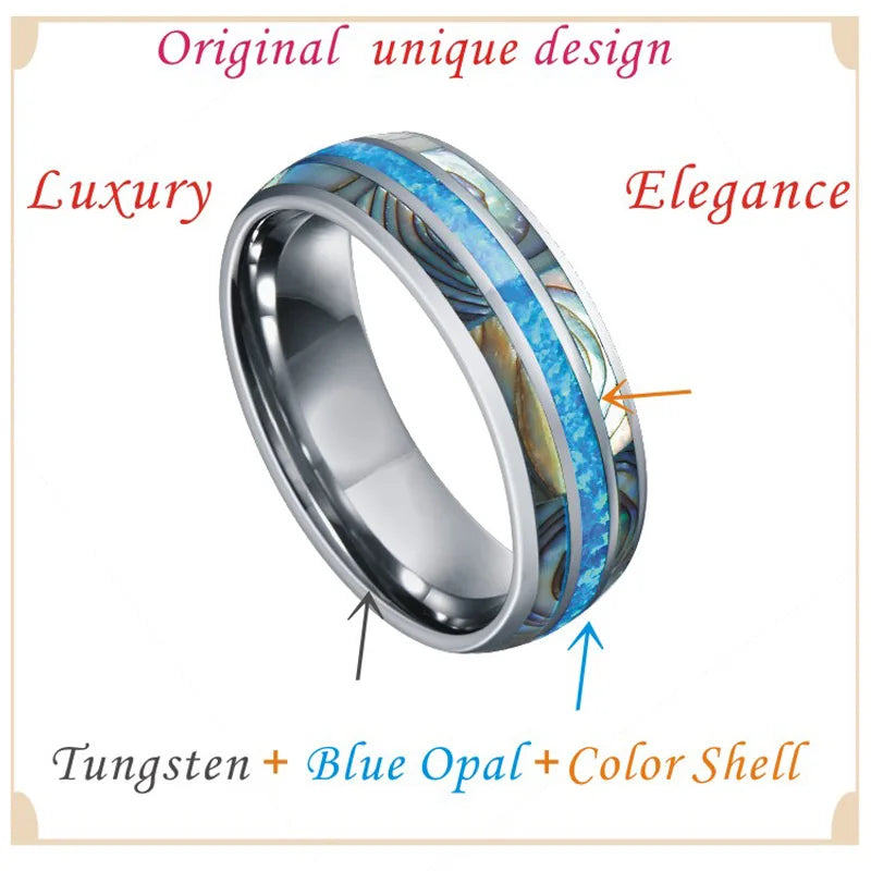 Designer high quality koa wood meteorolite 18k rose gold plated tungsten jewelry wedding band fashion rings for men