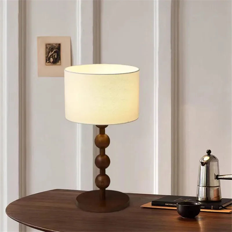 Vintage floor lamp art led fabric wood vertical light for living room bedroom bedside sofa hotel japanese decor