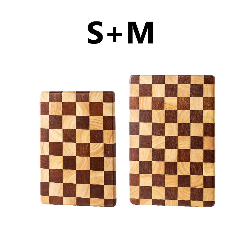 Wxcoo cutting board solid wood household tray mosaic boards wooden chopping blocks kitchenware - s m