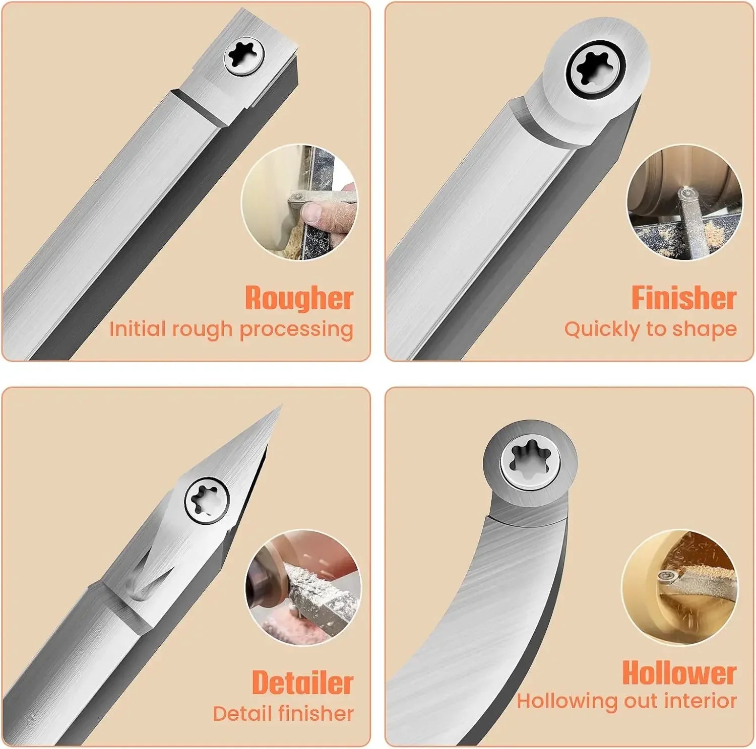 2025 upgrade carbide tipped wood lathe tools set with extendable shafts for woodturning - blue / 8pcs / united states