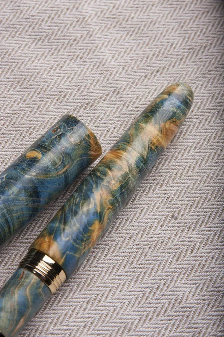 Beautiful pattern stabilized wood fountain pen iraurita nib writing ink school office supplies gift manual assembly