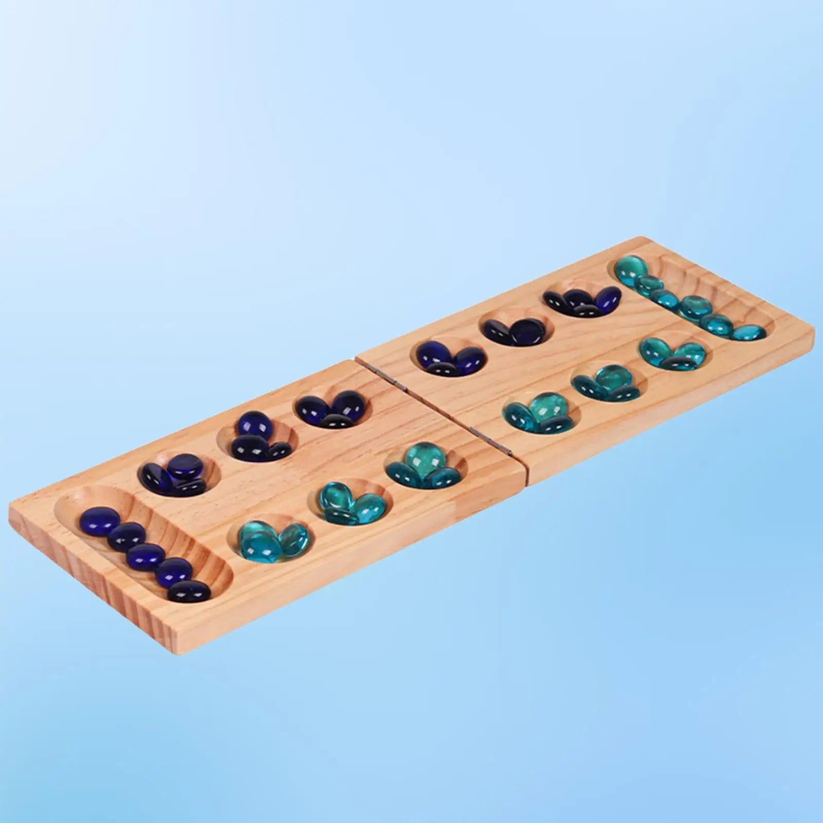 African mancala board game 2 player with 48 stones party strategy