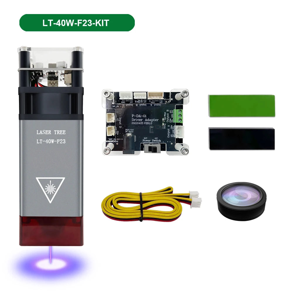Laser tree 10w laser module with air assist 5w 4w head 450nm blue light ttl smarter tool for engraver wood cutting