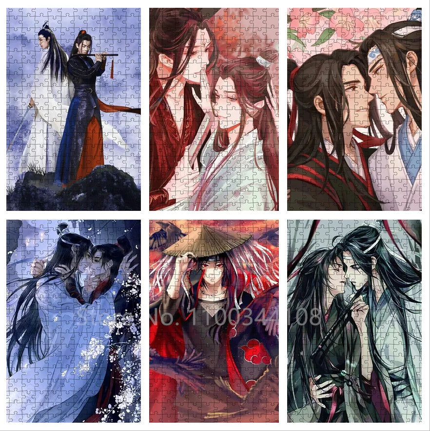 Mo dao zu shi 300/500/1000 pieces puzzle anime characters wei wu xian jigsaw for adults diy decompression game kids toys