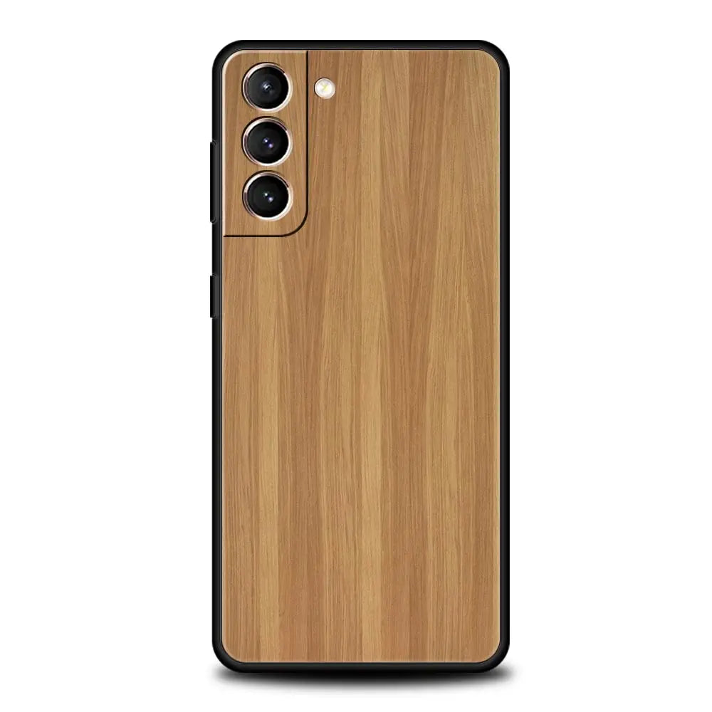 Carved wood case for samsung galaxy s22 s21 s20 ultra fe 5g s24 s9 s10 plus s23 s10e silicone phone cover shell black