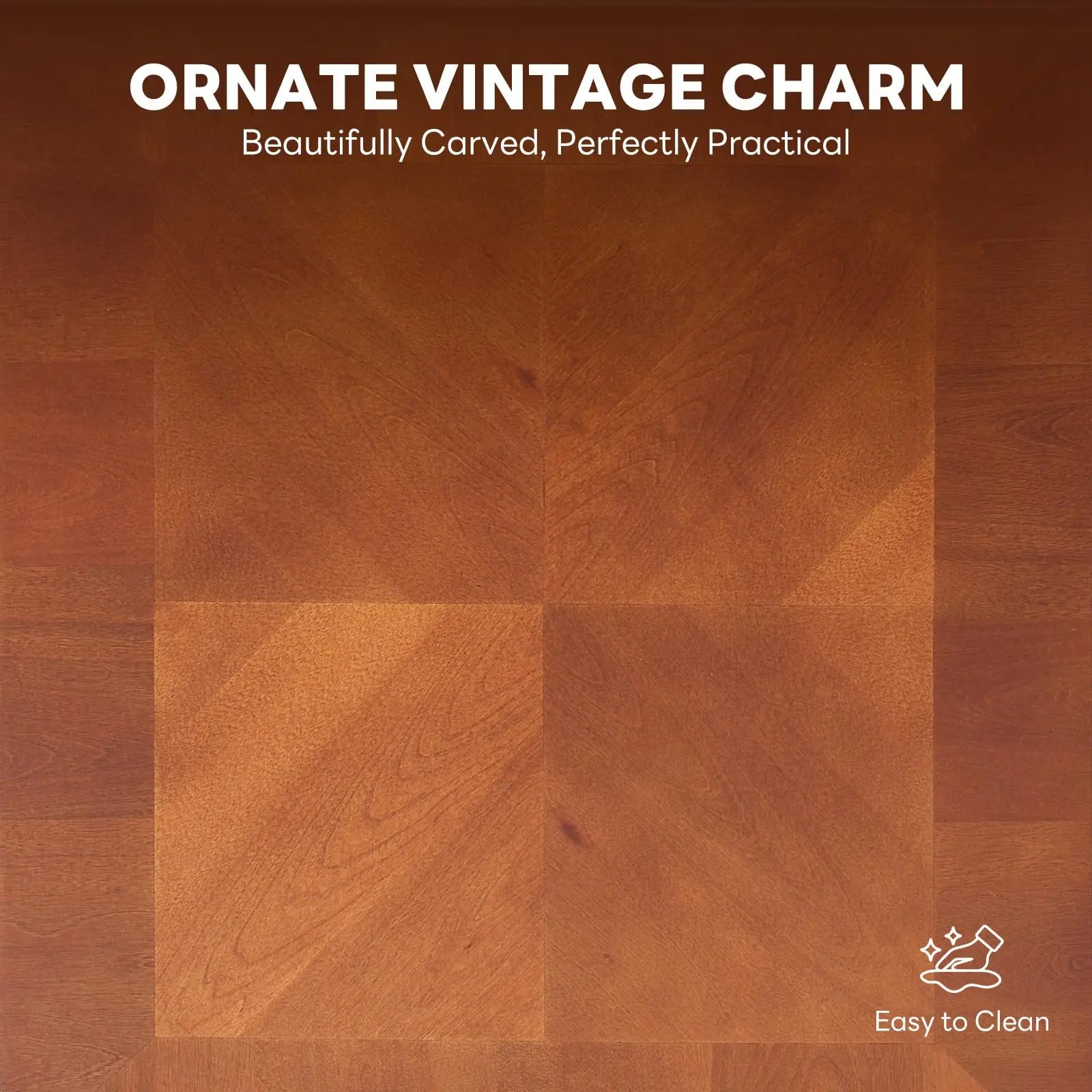 Jhk 24in wood side end table with 2 drawers for living room vintage bedside tables curved edge storage space bedroom