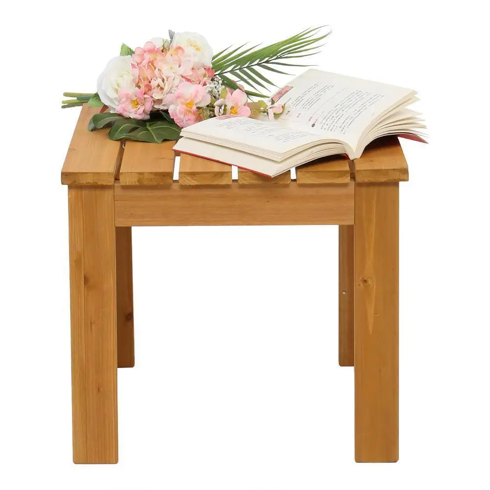 Wooden square side end table living room bedroom furniture coffee stand outdoor - united states
