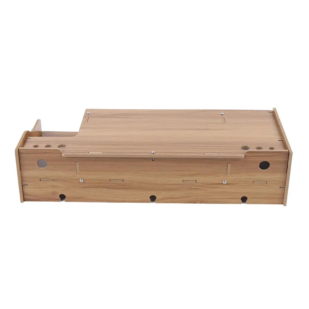 Wood monitor riser with drawer computer/laptop/pc stand for desk organizer