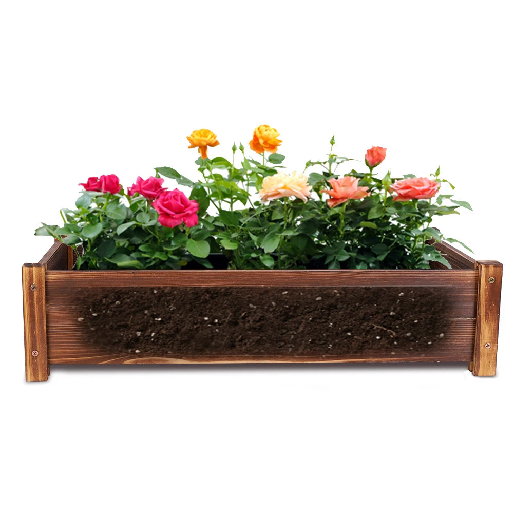 Raised garden bed large wooden planter boxes elevated plant box vegetable flower growing