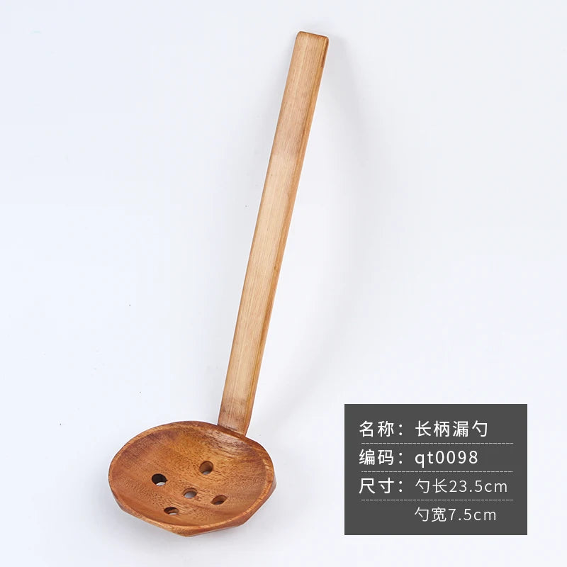 Japanese wooden spoon 1/3/5/10 set korean cutlery spoons for eat kitchen utensils accessories - t00098 5pcs