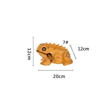 Wooden lucky frog toy attracting wealth ornament kids musical instrument percussion gift animal home art decoration - 7