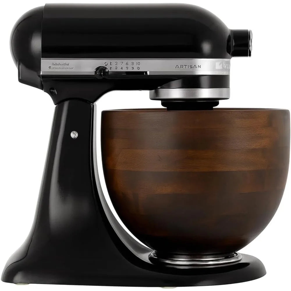 5-quart premium walnut wood mixing bowl for 4.5 and 5 qt tilt-head stand mixers - natural wooden - united states