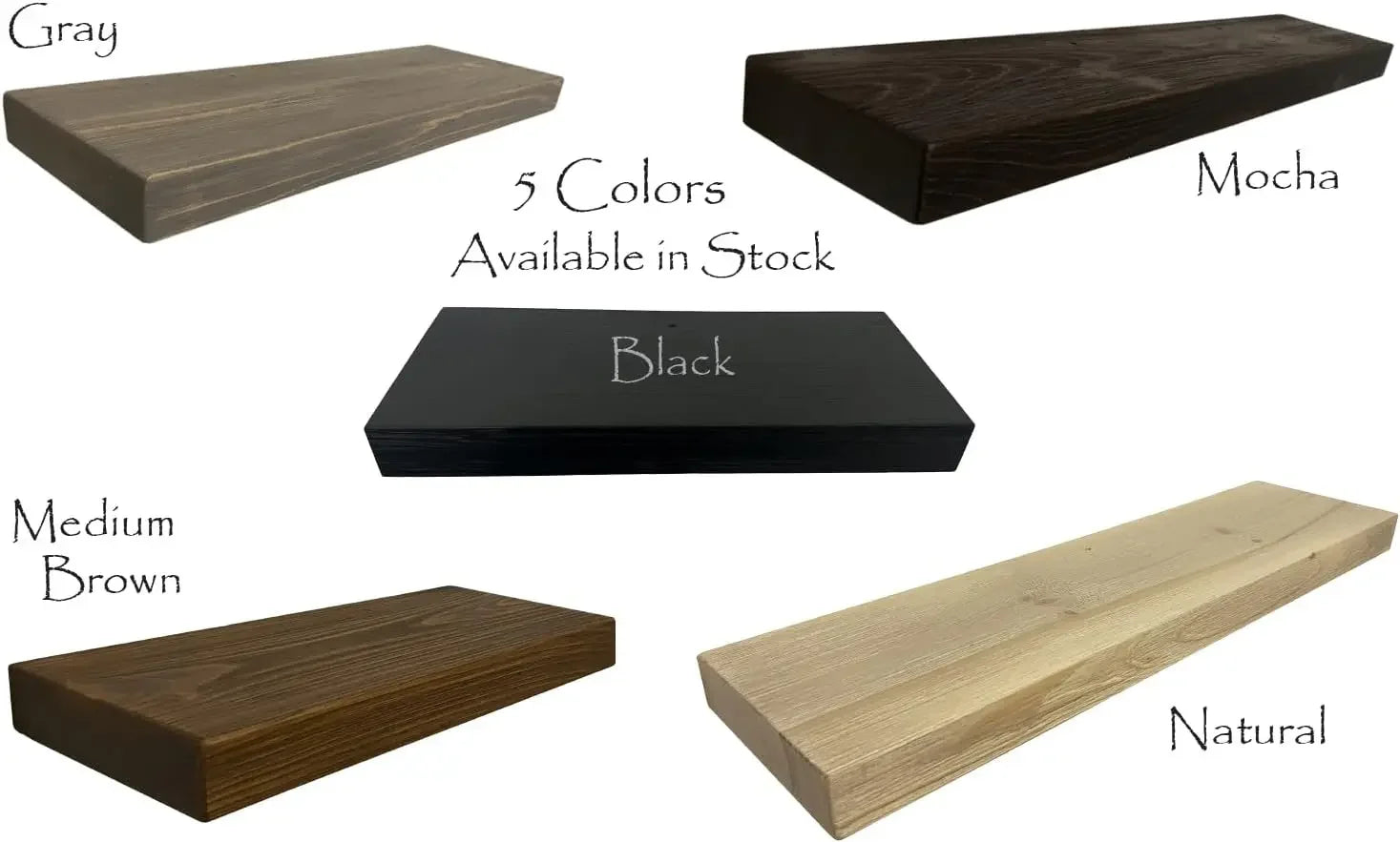 Antiques 36 inch wooden floating shelves for wall - 36x8x2 in - made of natural wood heavy duty rustic - united states