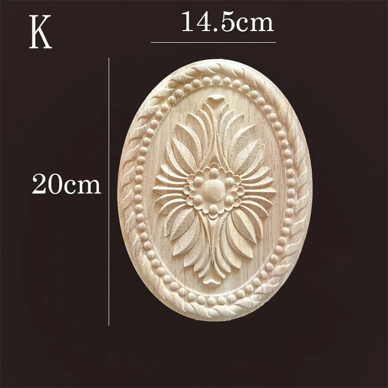 Vintage style rubber wood applique for living room cabinet easy-install onlays diy renovation upgrade furniture