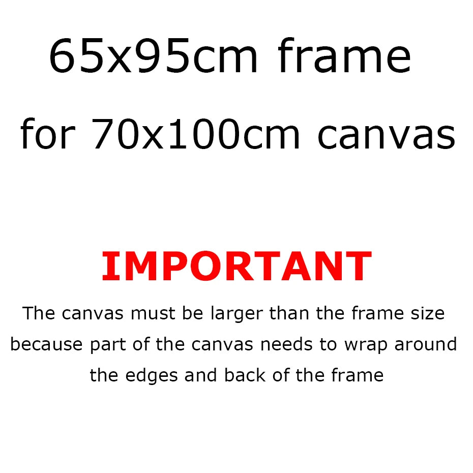 65x95cm wooden frame for 70x100cm canvas prints diamond painting kit picture and poster wood bars wall home decor