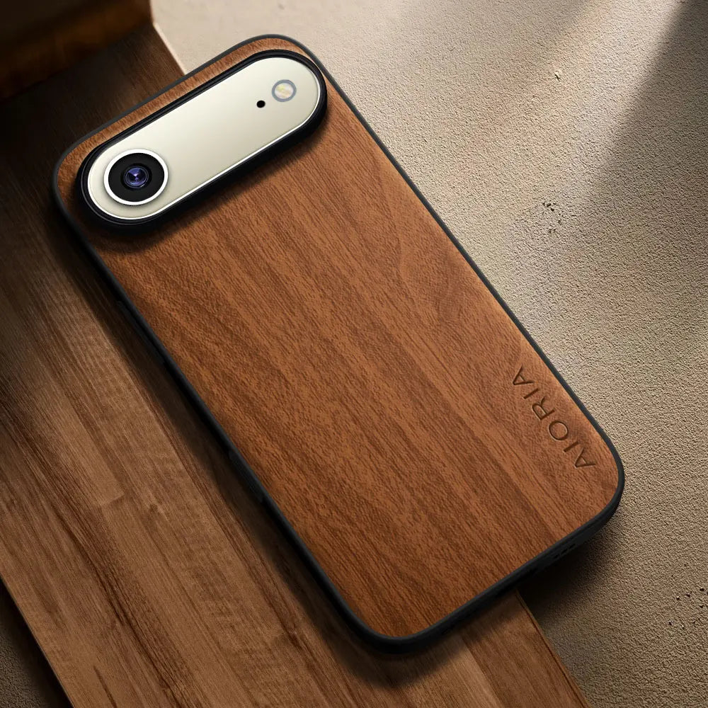 Case for iphone air capa funda new modern stylish wooden pattern pu leather cover for apple iphone air case coque