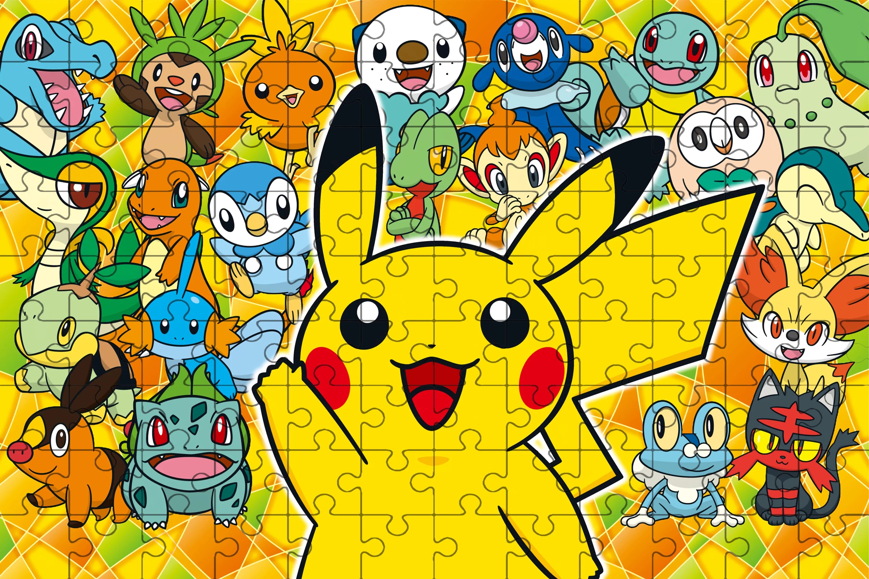 Pokemon jigsaw puzzle pikachu 108/200/300/500/1000 pieces wooden onepiece puzzles for adults childreneducational toys