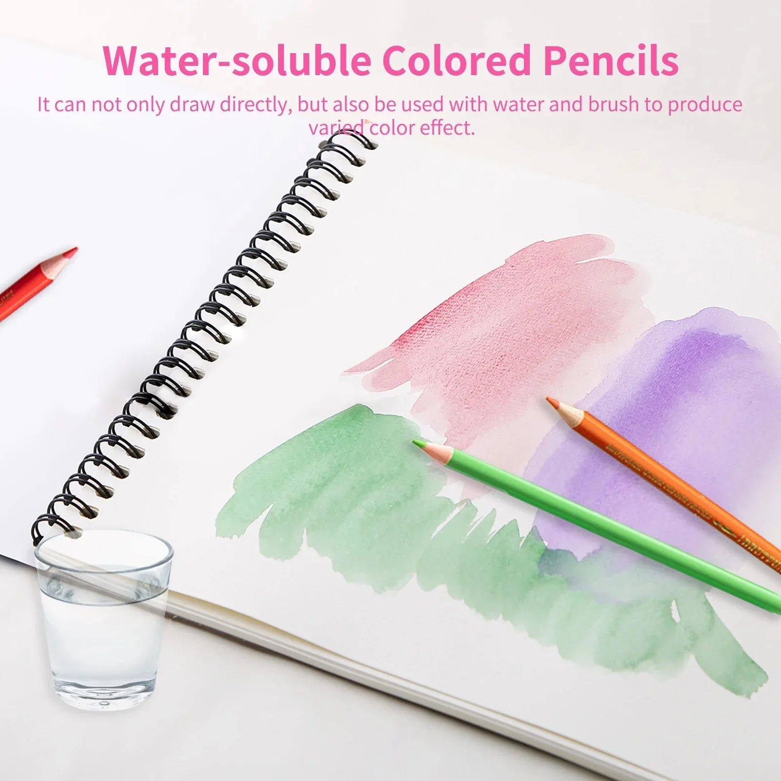 120 watercolor pencils beautiful blending effects with wet or dry ideal for coloring book - water soluble adults