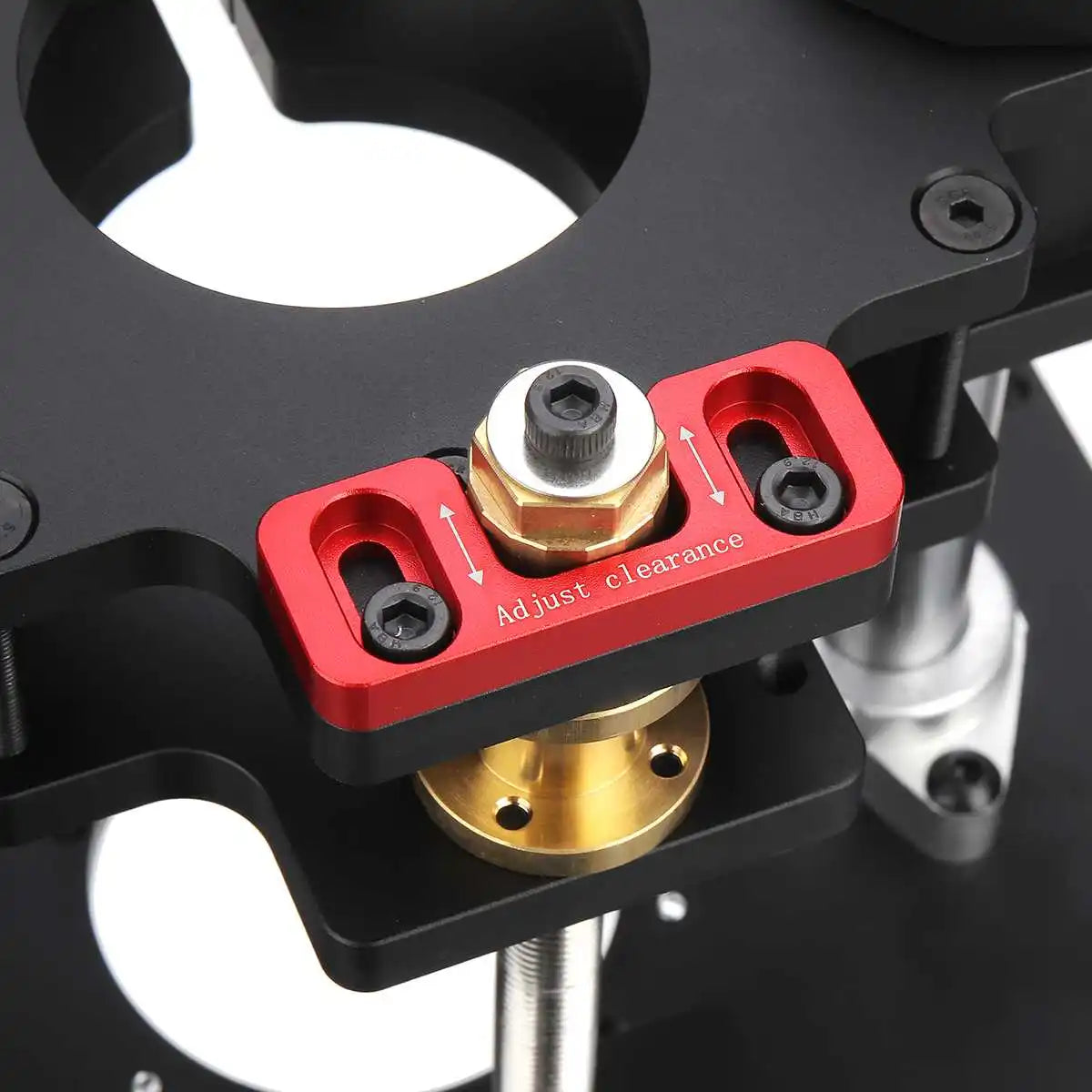 Woodworking router lift system and aluminum top plate for 65mm 69mm diameter motors workbench trimmer engraving machine