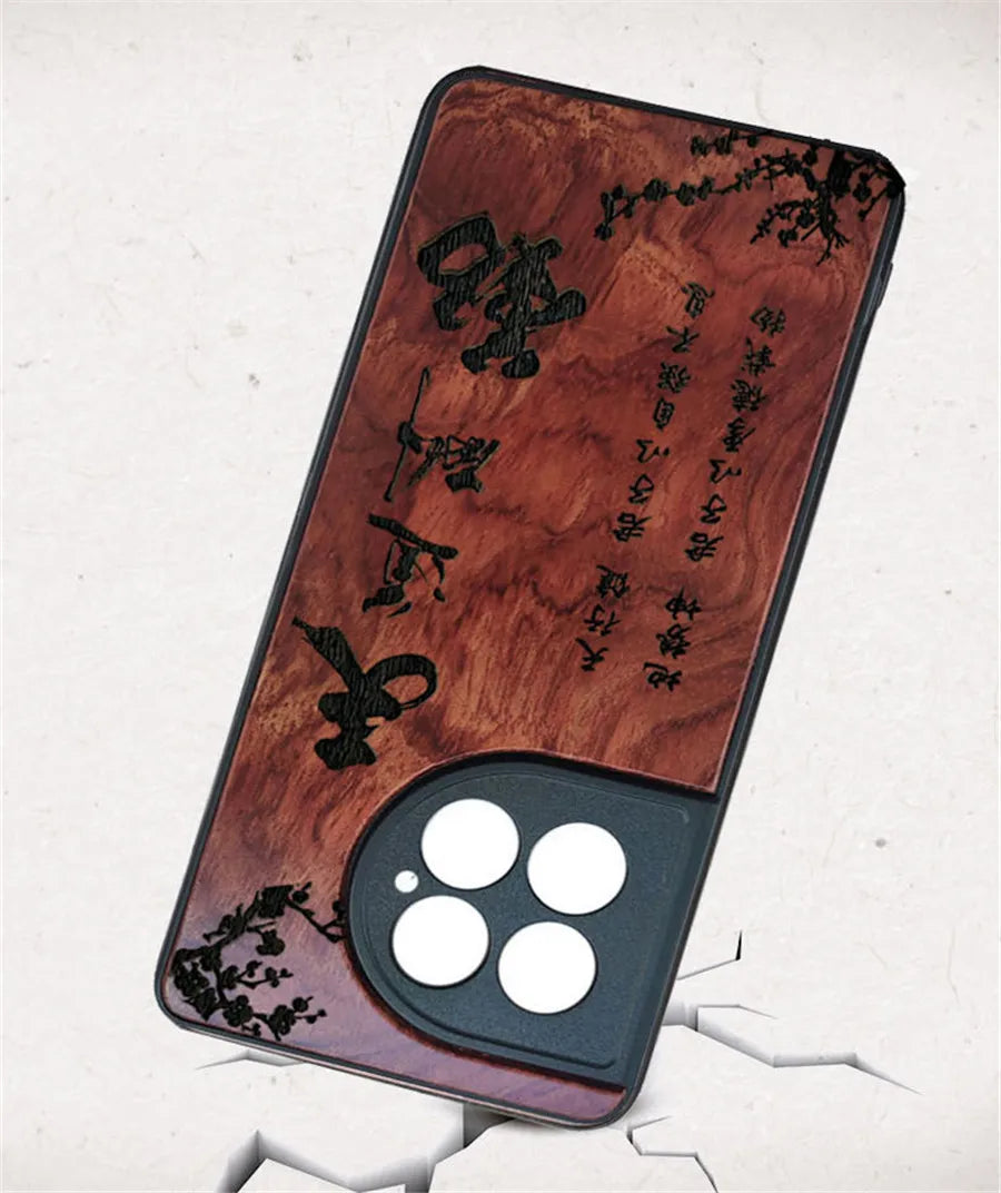 Natural wood wooden tpu case for oneplus 13 12 one plus ace 5 3 3v 2v pro cover phone shell skin bag