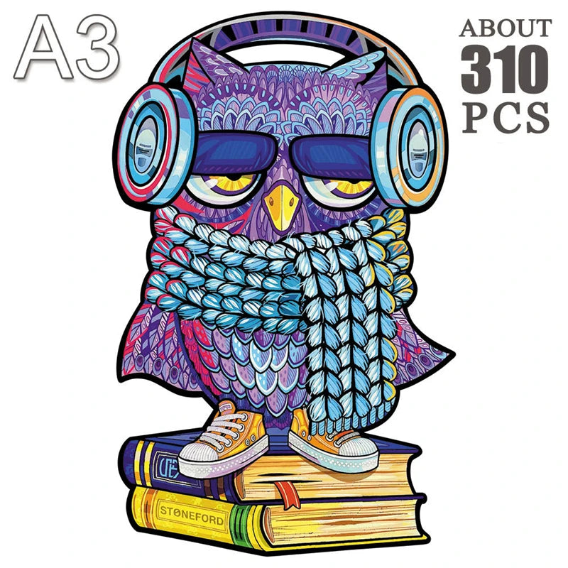 High quality hedgehog jigsaws diy wood jigsaw for kids adult dog wooden animal puzzle brain twister intelligent toys