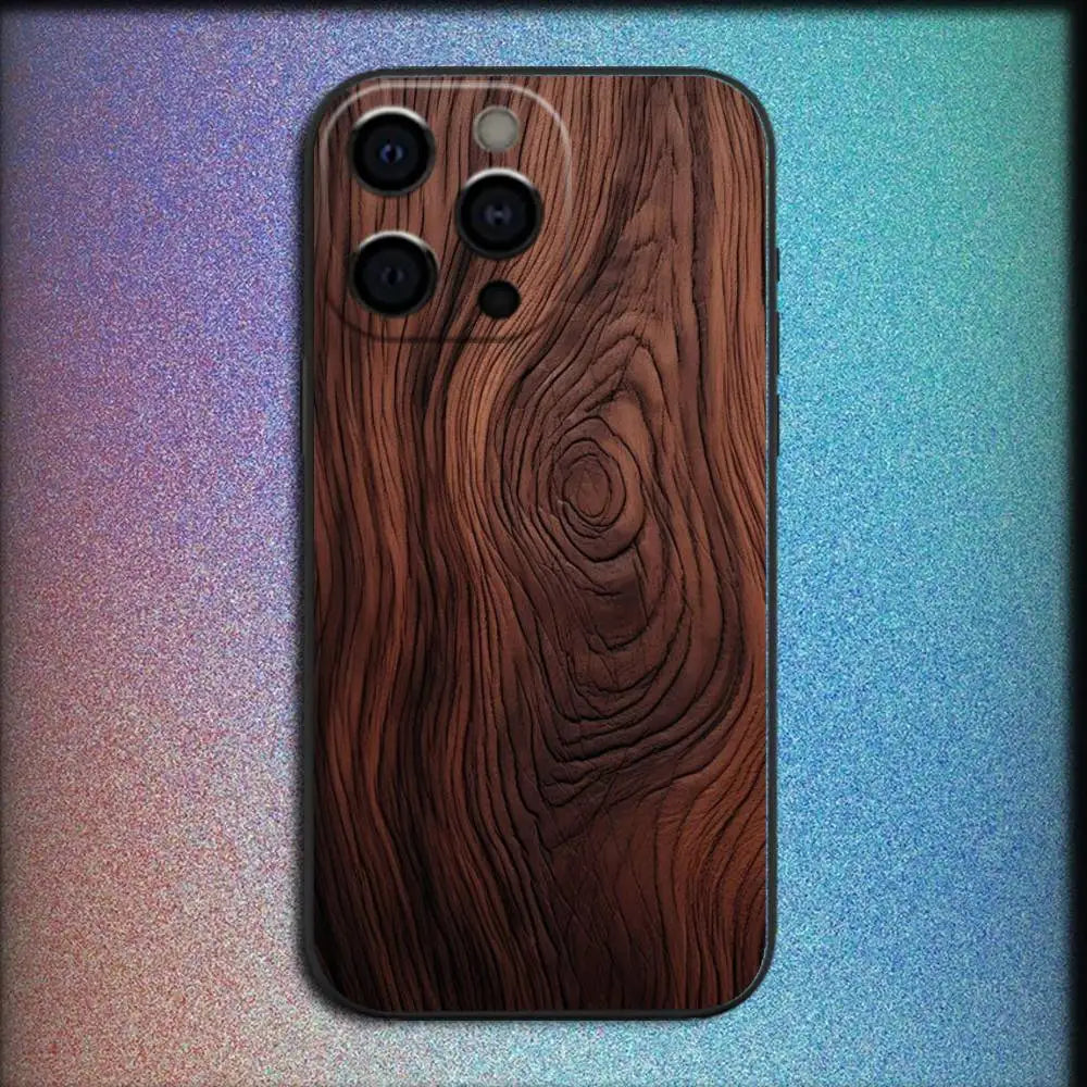 Natural wood phone case for iphone 17,16,15,14,13,12,pro,max,plus,e,se4,air,mini black cover - z3 / iphone13mini