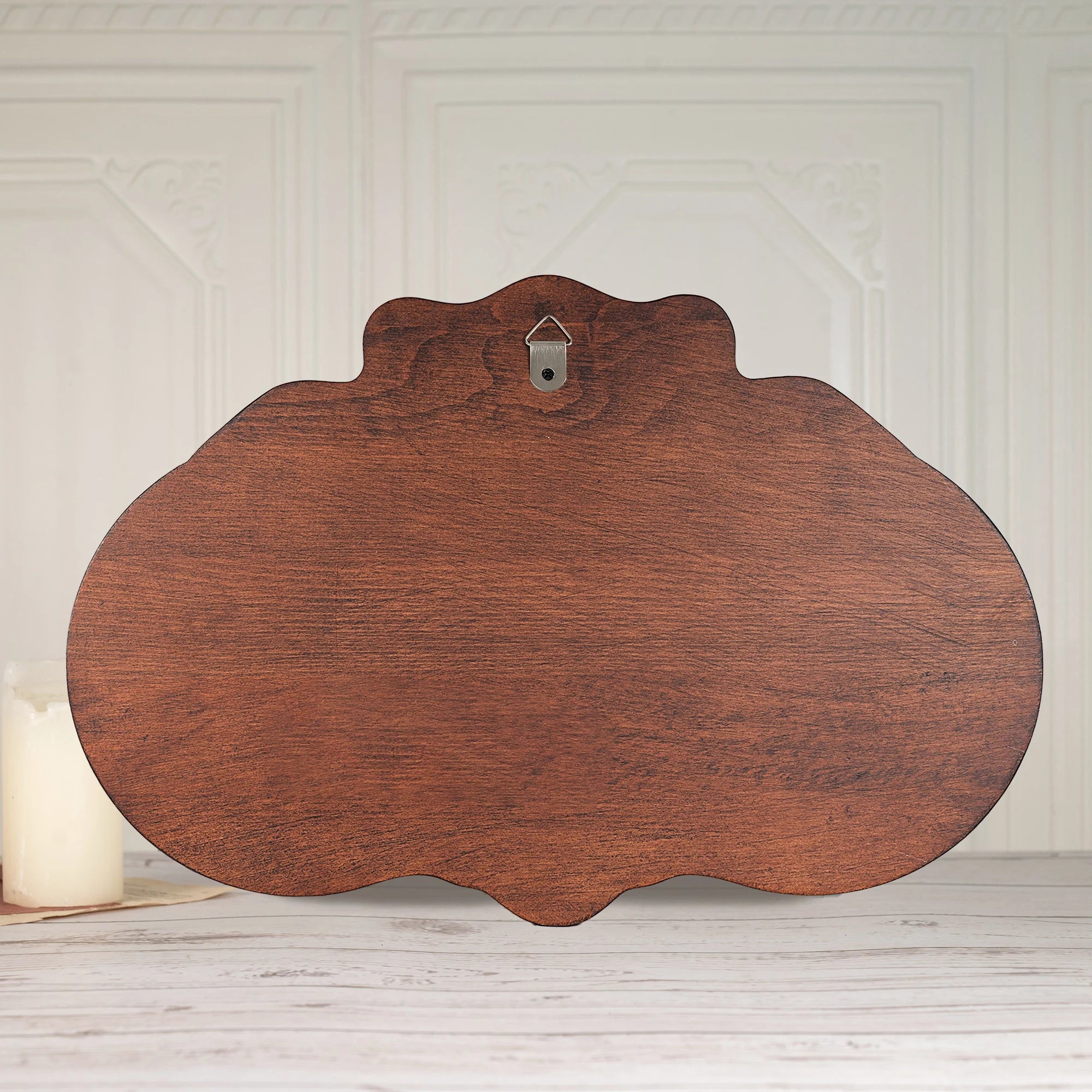 Saint benedict medal exorcism plaque catholic icon church religious object baptism wood carving wall decoration