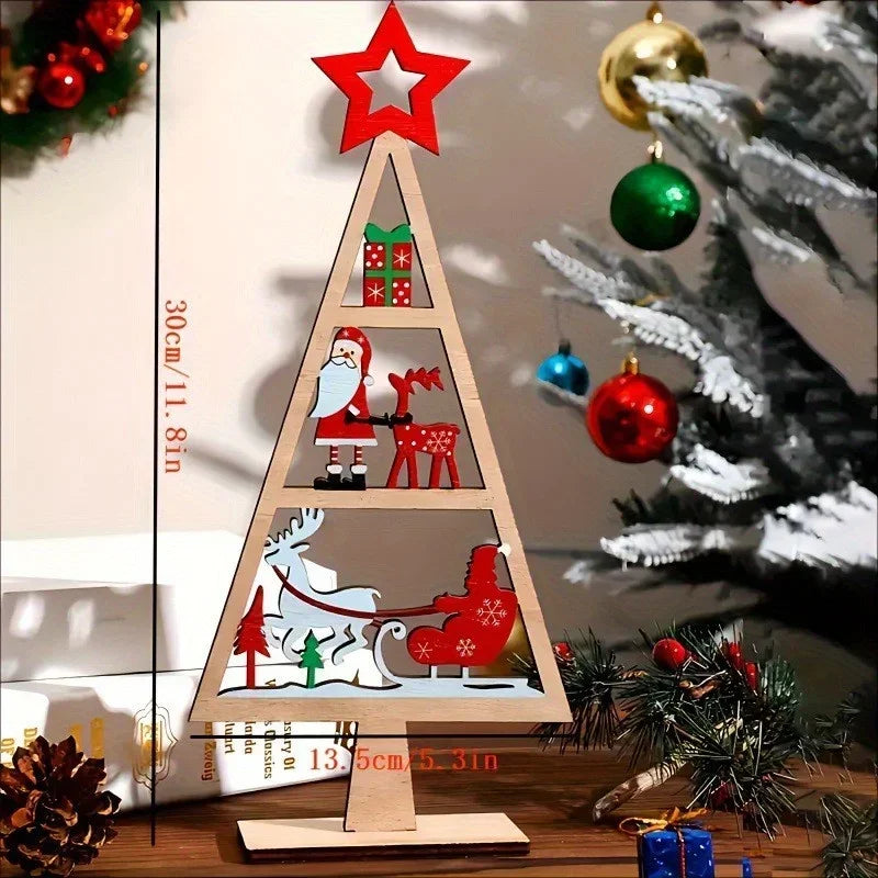 Holiday wooden decoration charming christmas party ornament tree compact tabletop - 0.6m / germany / style 4