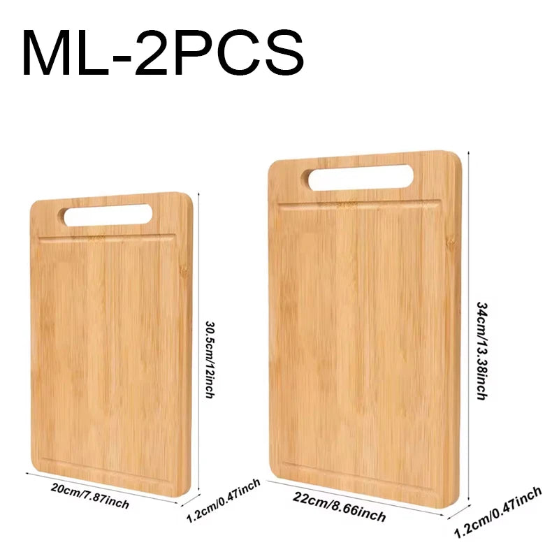 Kitchen wooden chopping boards cutting board double-sided available thick perfect for and dining room - ml-2pcs
